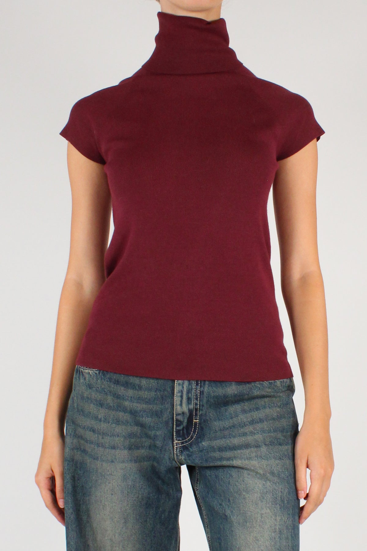 Maglia Dolcevita Maniche Corte