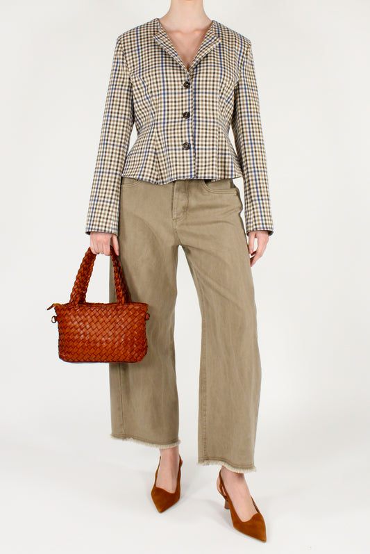 Giacca Corta Stampa a Quadretti