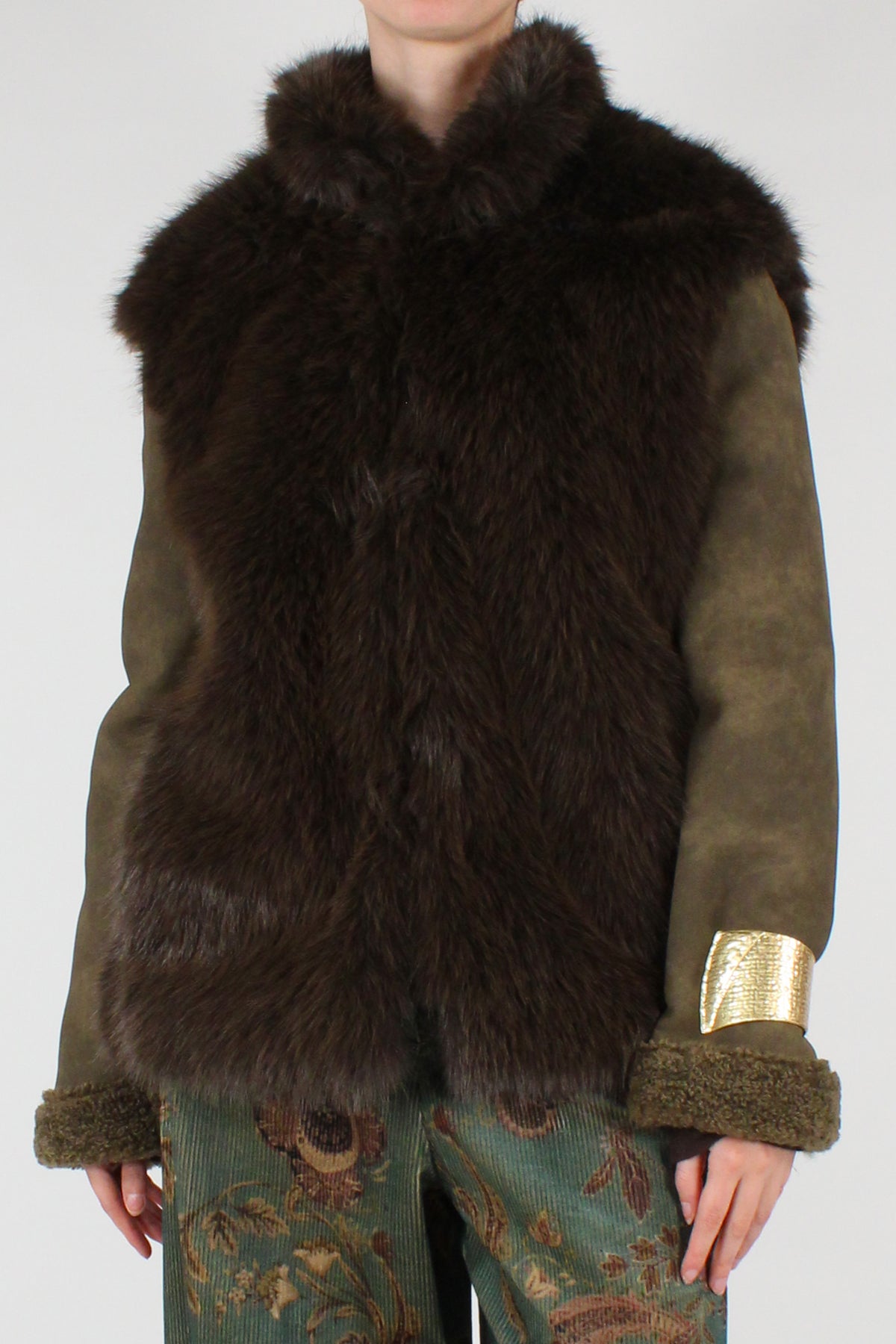 Giacca Eco Shearling con Eco Pelliccia
