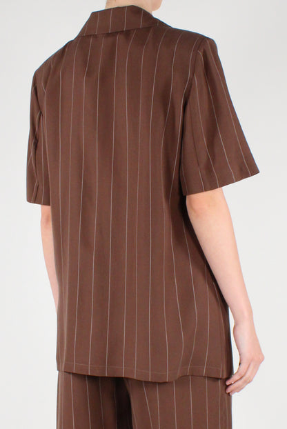 Giacca Gessata Maniche Corte