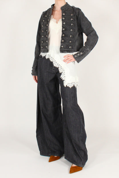 Black Denim Napoleonic Jacket