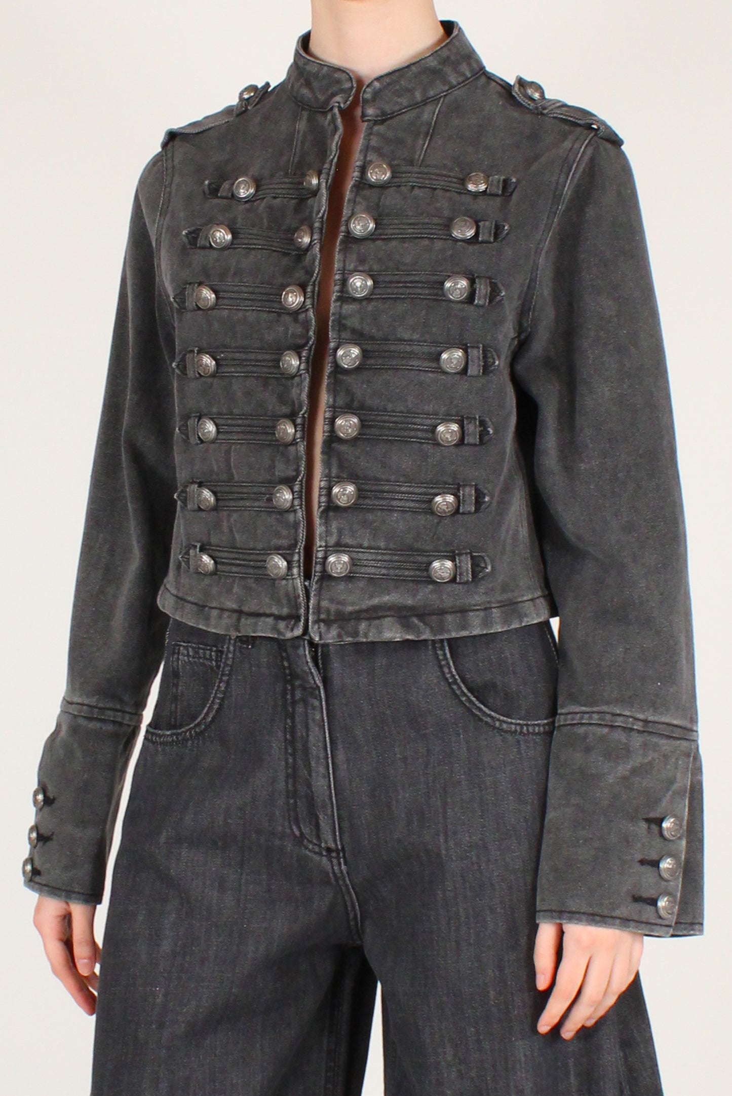 Black Denim Napoleonic Jacket