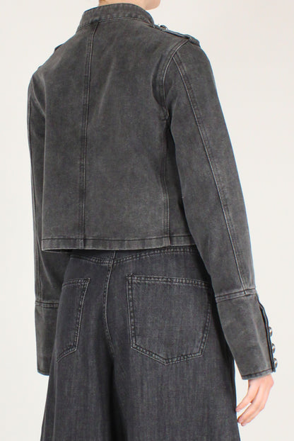 Black Denim Napoleonic Jacket