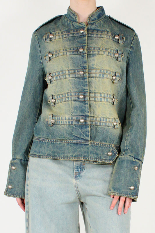 Napoleonic Jacket in Washed Denim