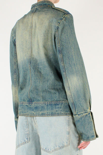 Giacca Napoleonica in Denim Slavato
