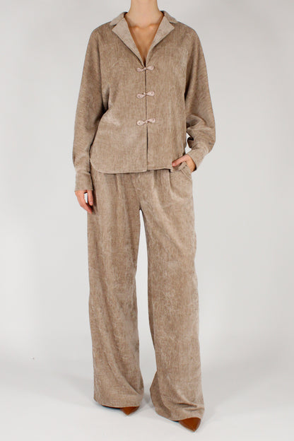 Pantaloni in Velluto con Pinces
