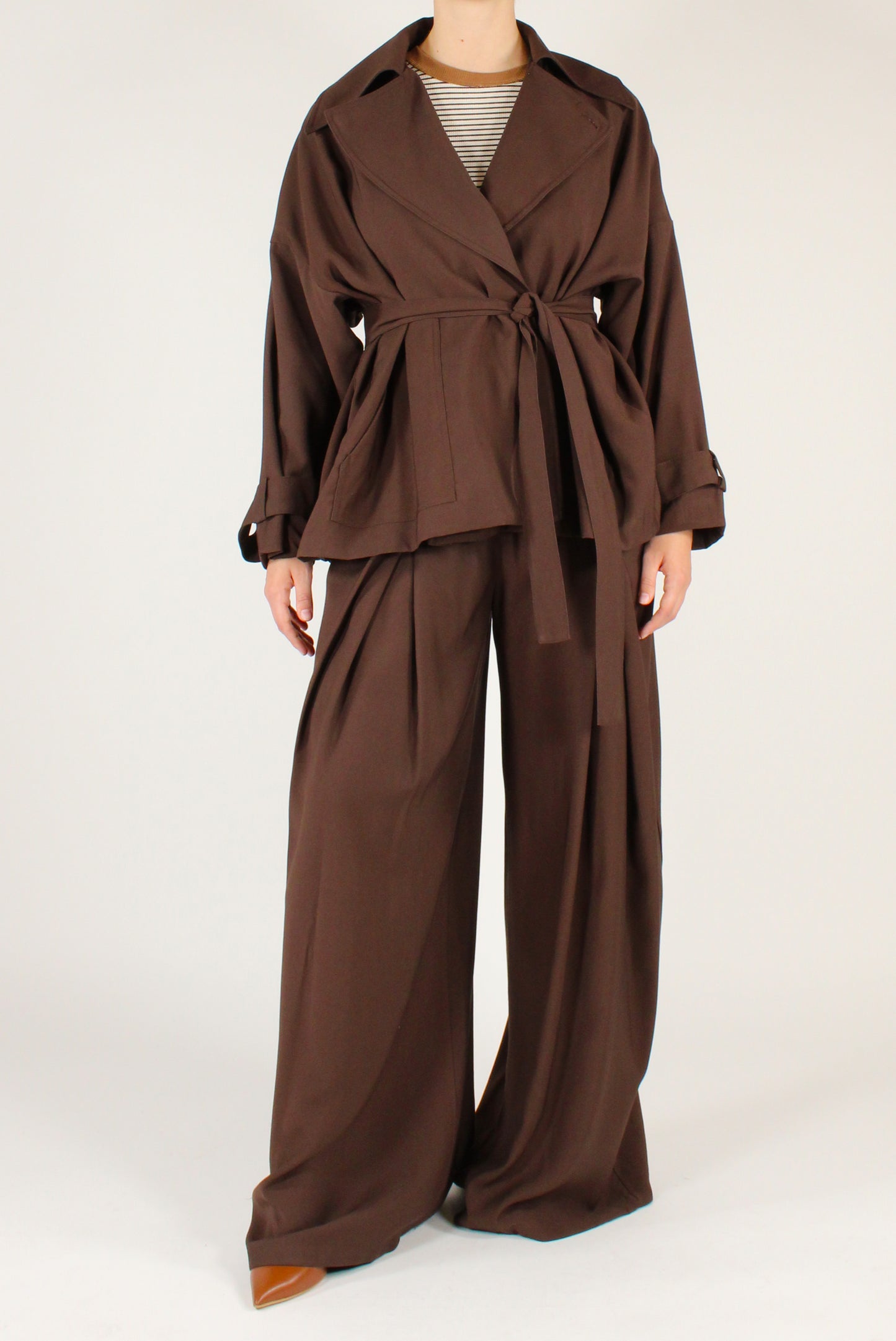 Pantaloni a Palazzo con Pinces