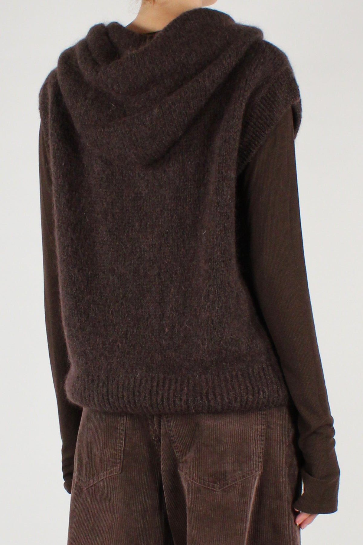 Gilet Misto Mohair con Zip
