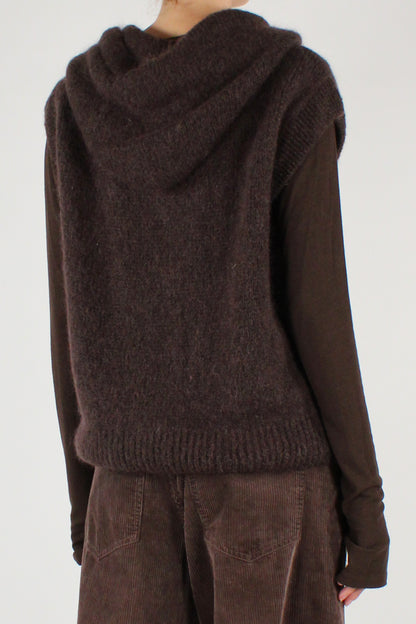 Gilet Misto Mohair con Zip