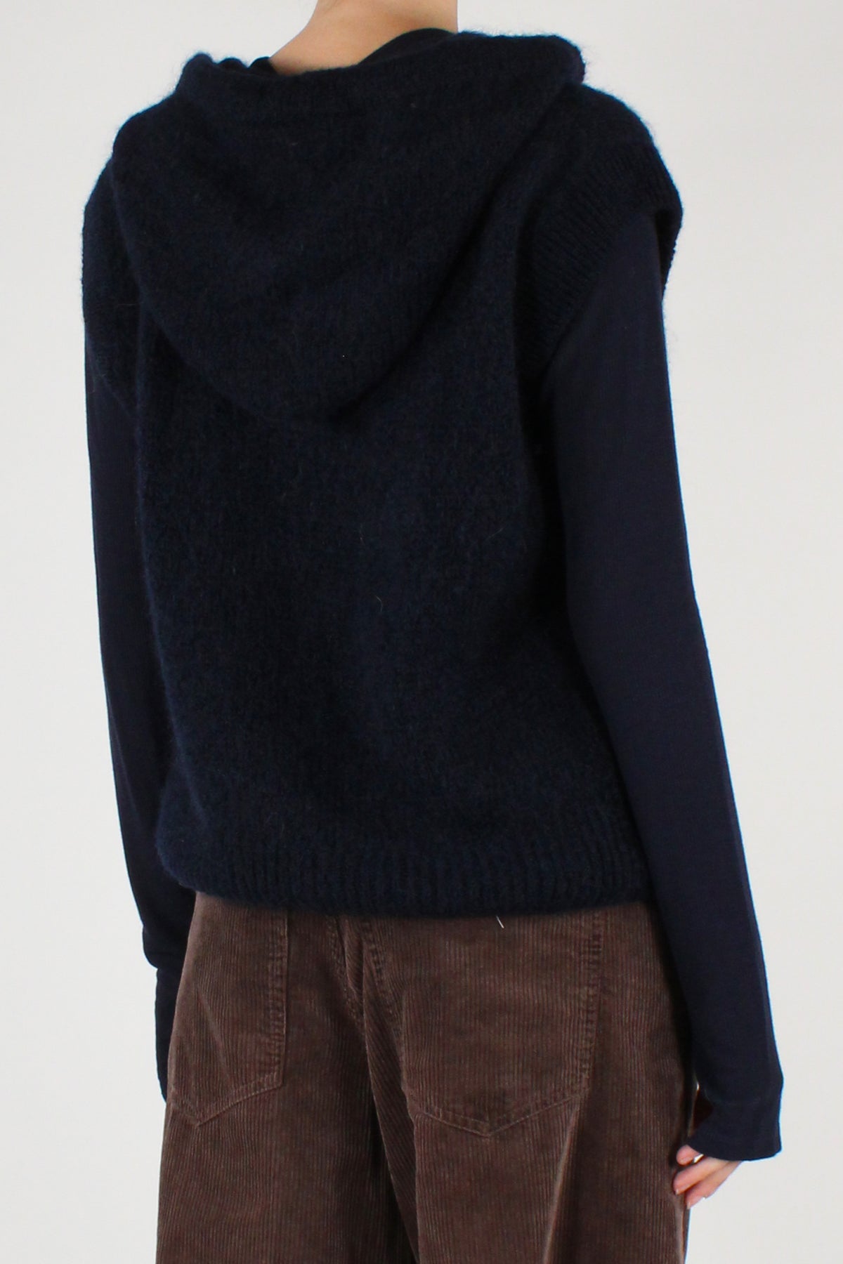 Gilet Misto Mohair con Zip