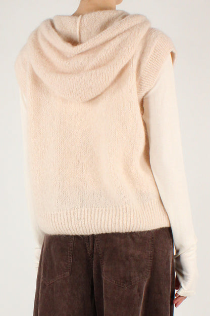 Gilet Misto Mohair con Zip