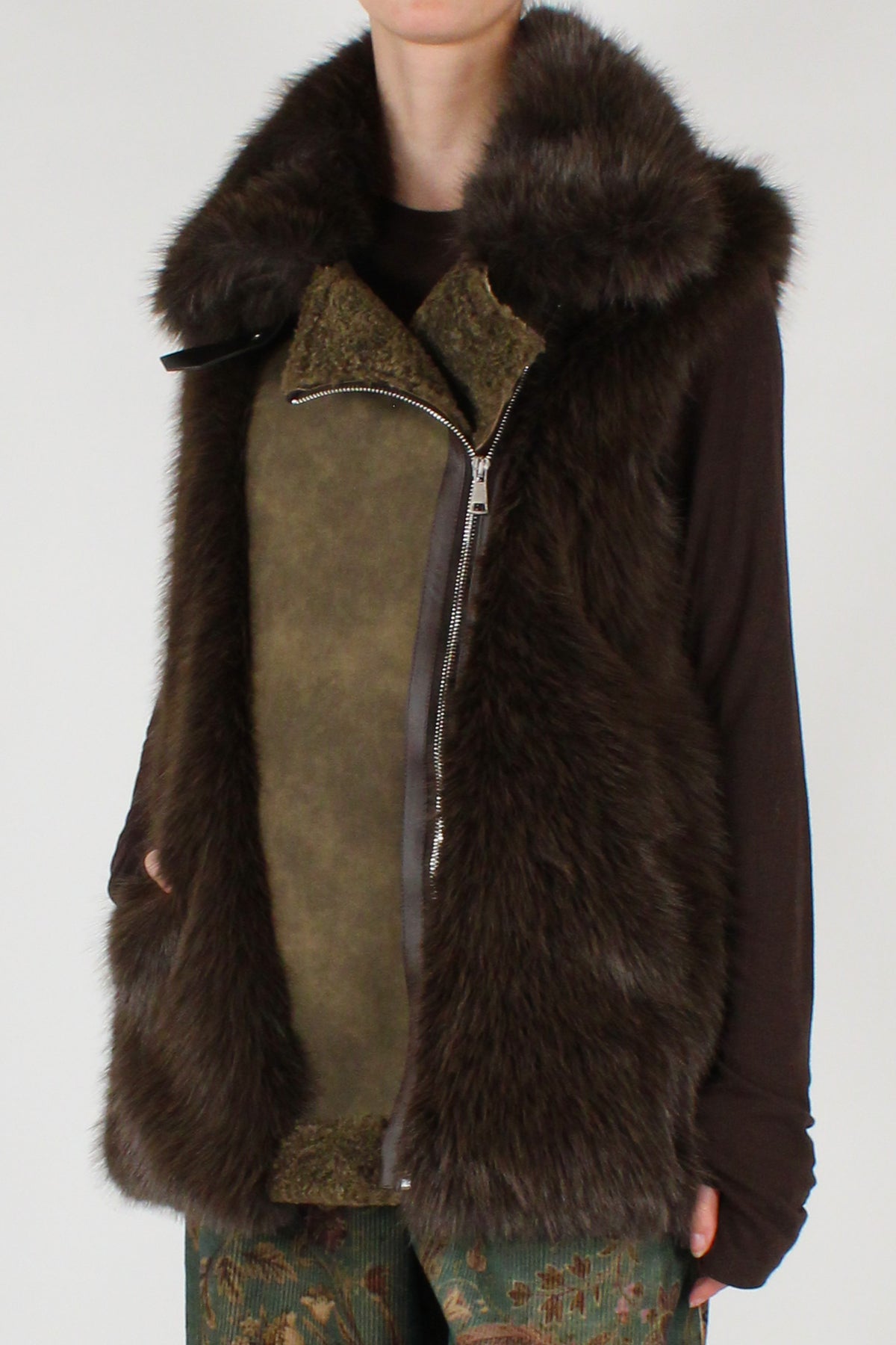 Gilet eco Shearling con Eco Pelliccia