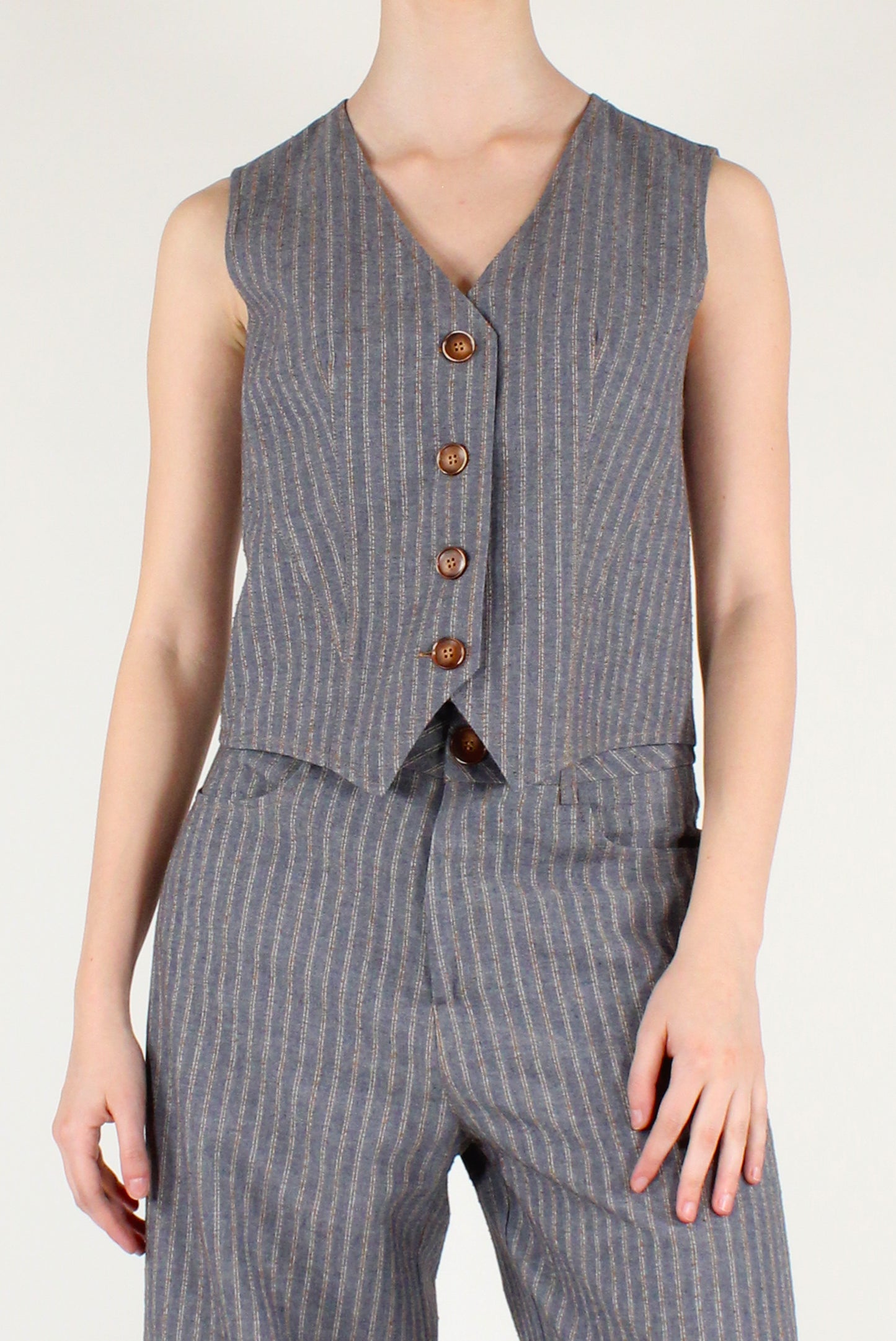 Gilet Gessato in Viscosa
