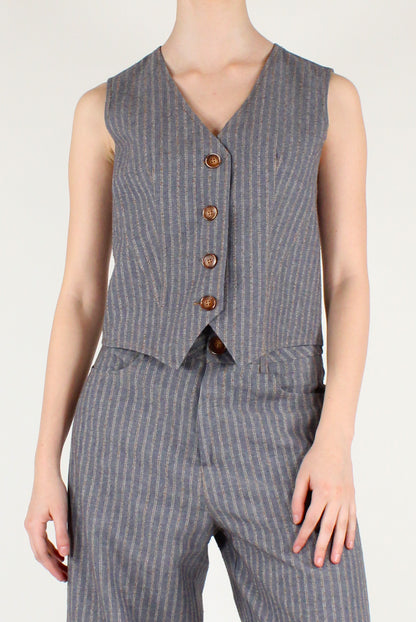 Gilet Gessato in Viscosa
