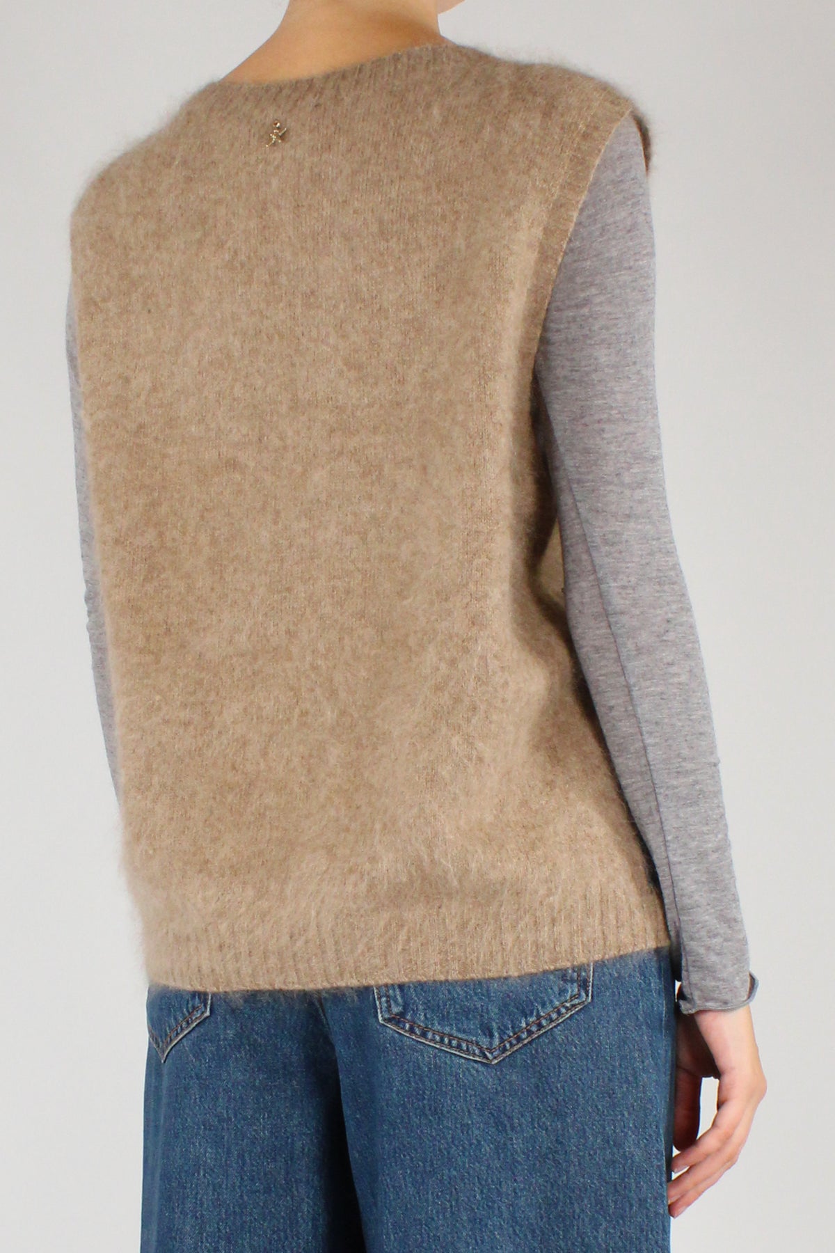 Gilet in Lana con Pizzo