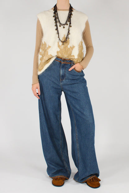 Gilet in Lana con Pizzo