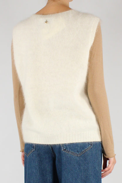 Gilet in Lana con Pizzo