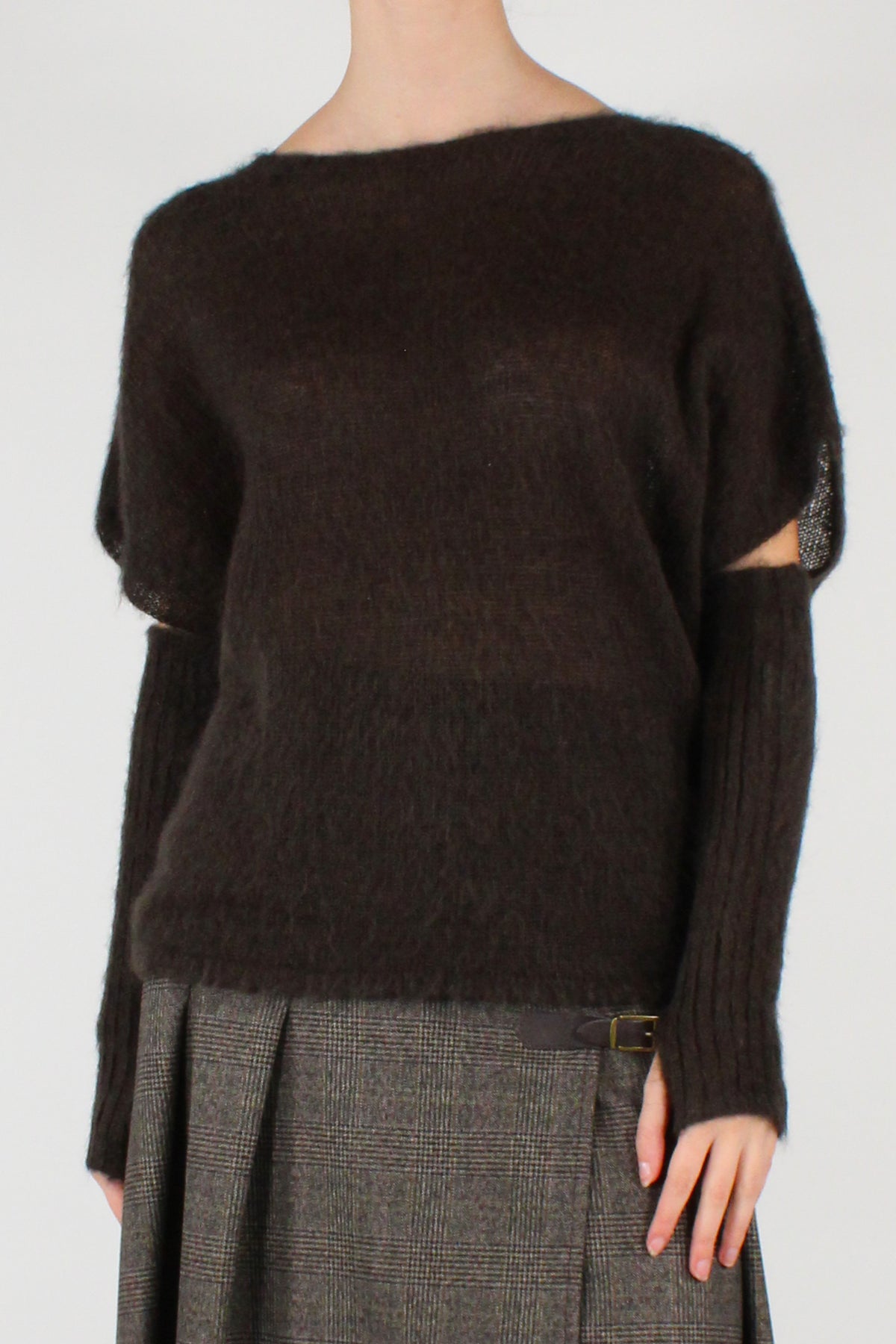Gilet Misto Mohair con Manicotti