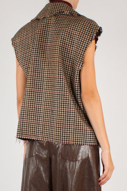 Gilet Doppiopetto Fantasia Pied de Poule