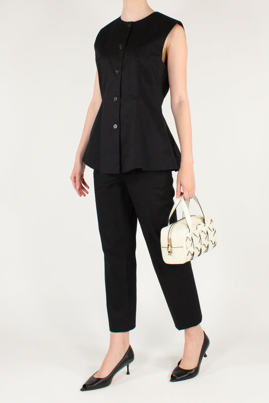 Stretch Cotton Ankle Trousers