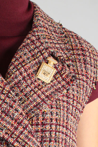 Gilet Doppiopetto Tweed Multicolore