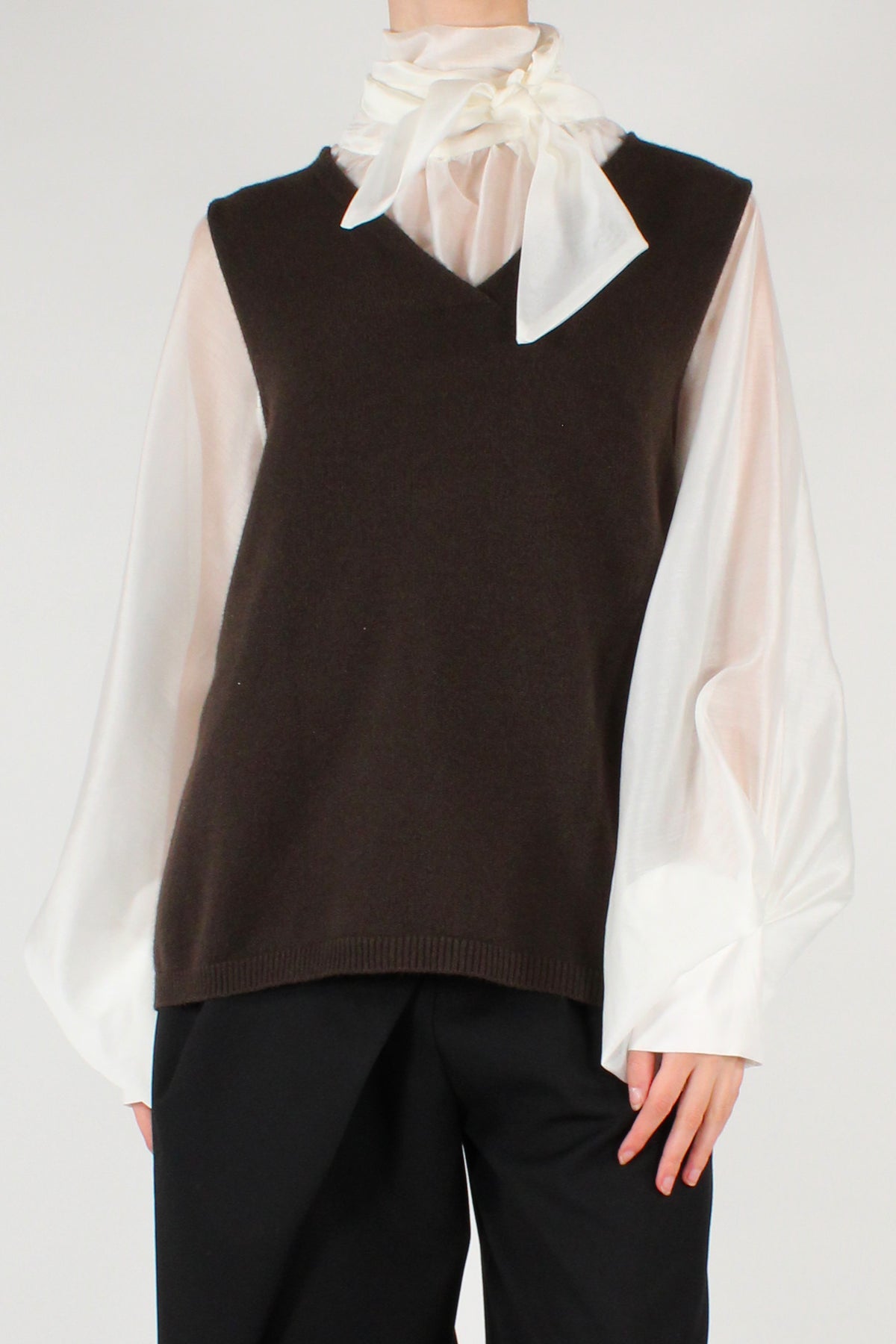 Gilet Misto Viscosa Scollo a V
