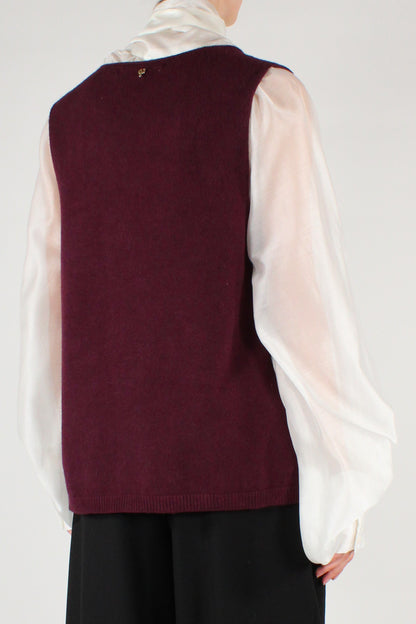 Gilet Misto Viscosa Scollo a V