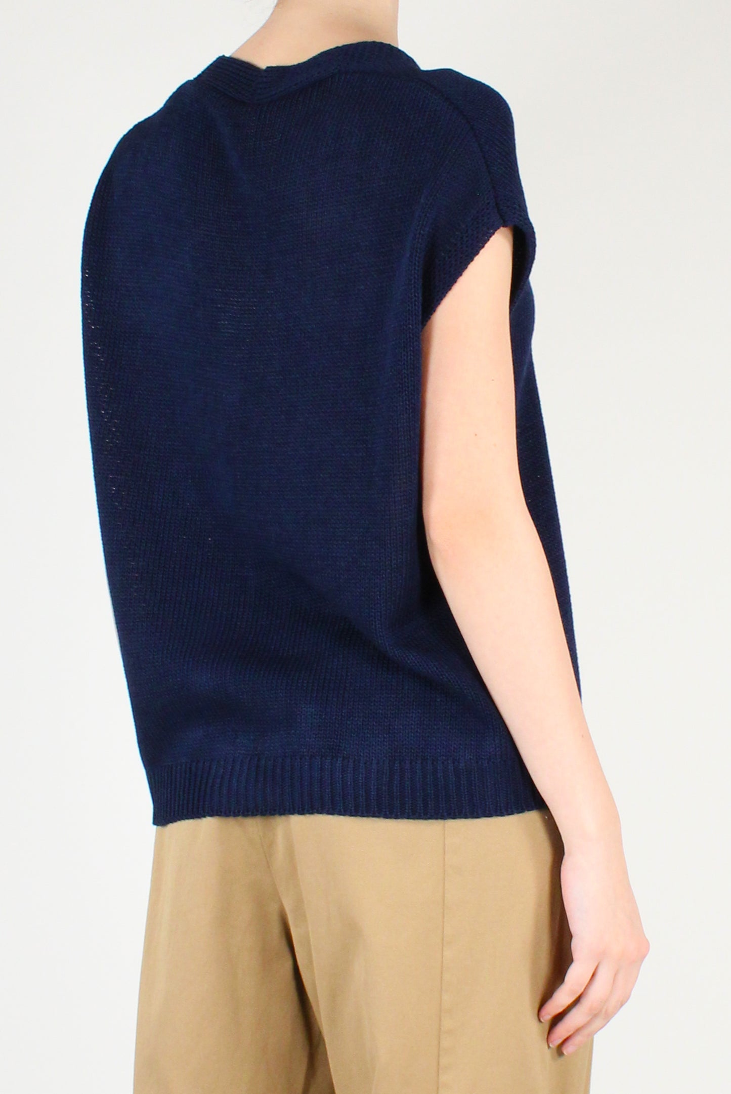 Gilet Over in Maglia Scollo V