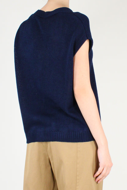 Gilet Over in Maglia Scollo V