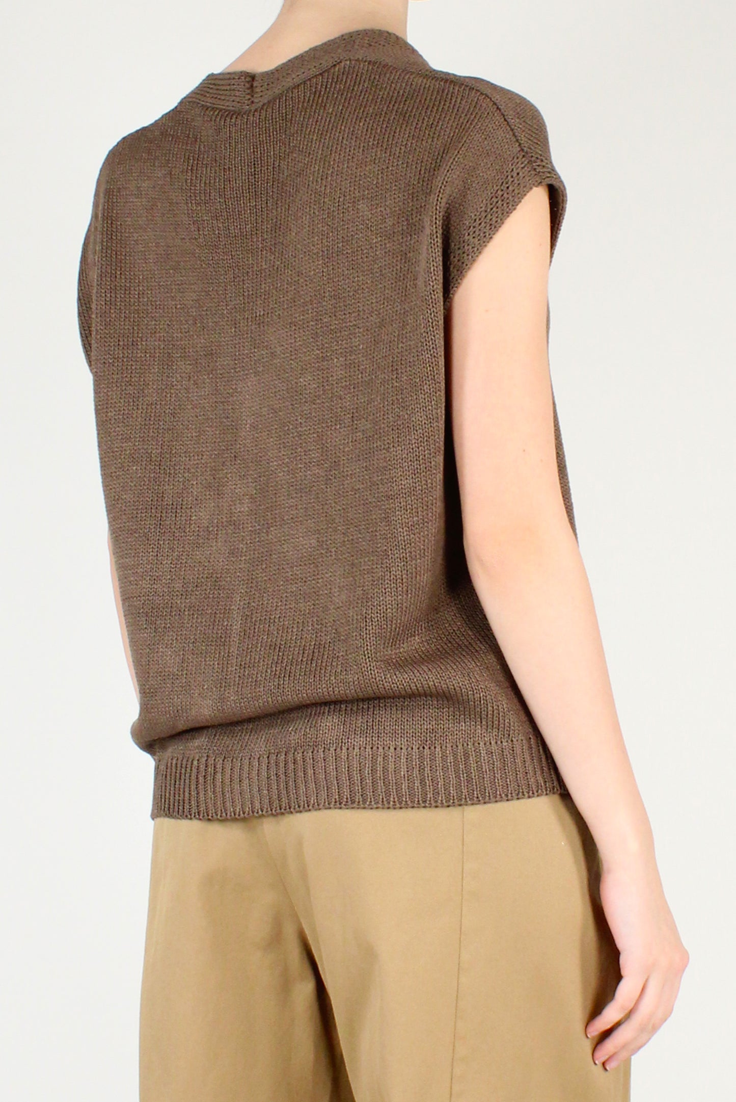 Gilet Over in Maglia Scollo V