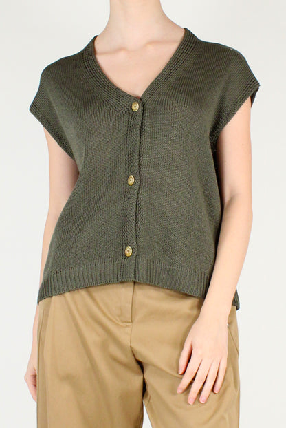Gilet Over in Maglia Scollo V