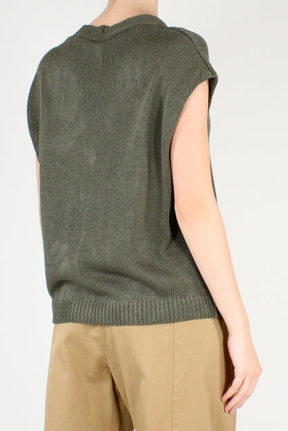 Gilet Over in Maglia Scollo V