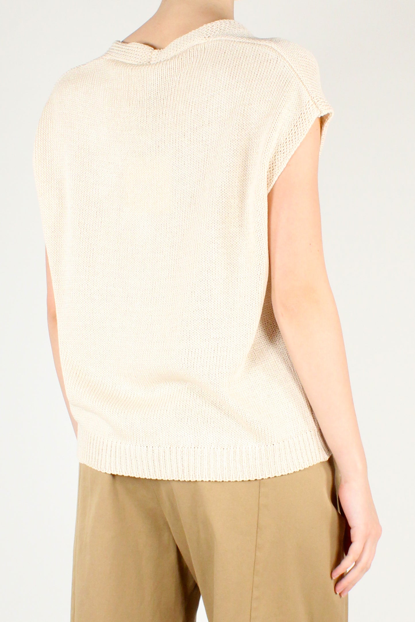 Gilet Over in Maglia Scollo V