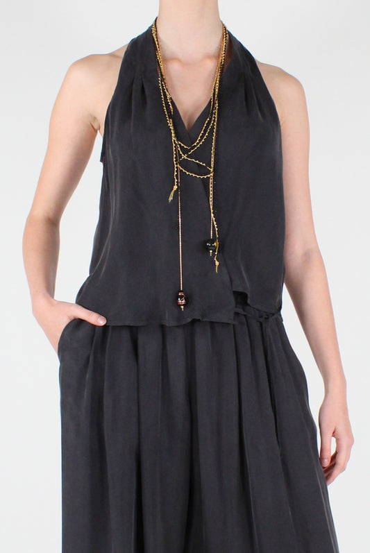 Cupro and Viscose Blend Gilet