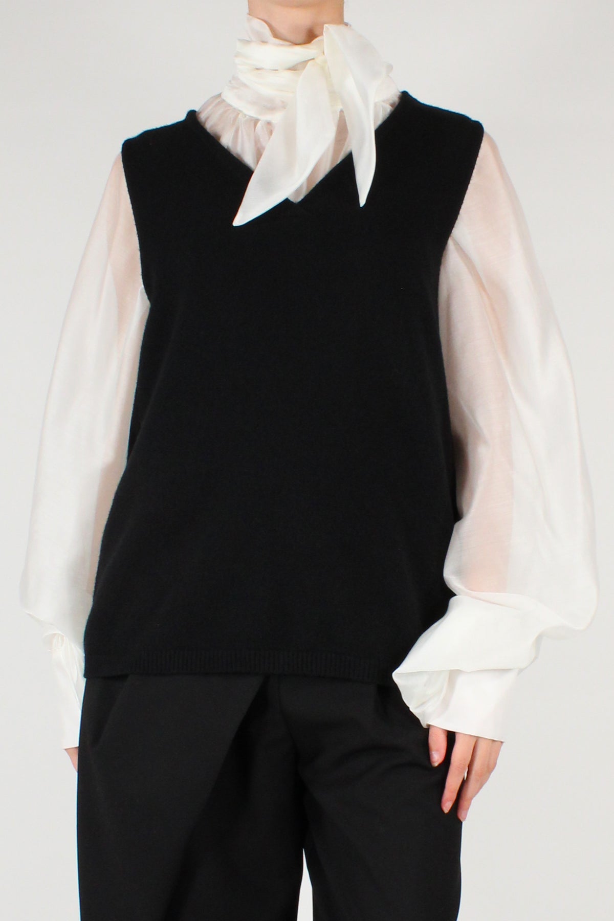 Gilet Misto Viscosa Scollo a V