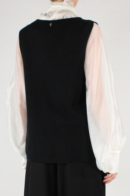 Gilet Misto Viscosa Scollo a V