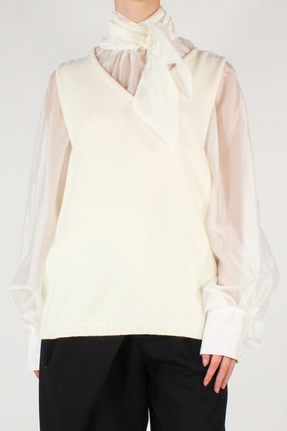 Gilet Misto Viscosa Scollo a V