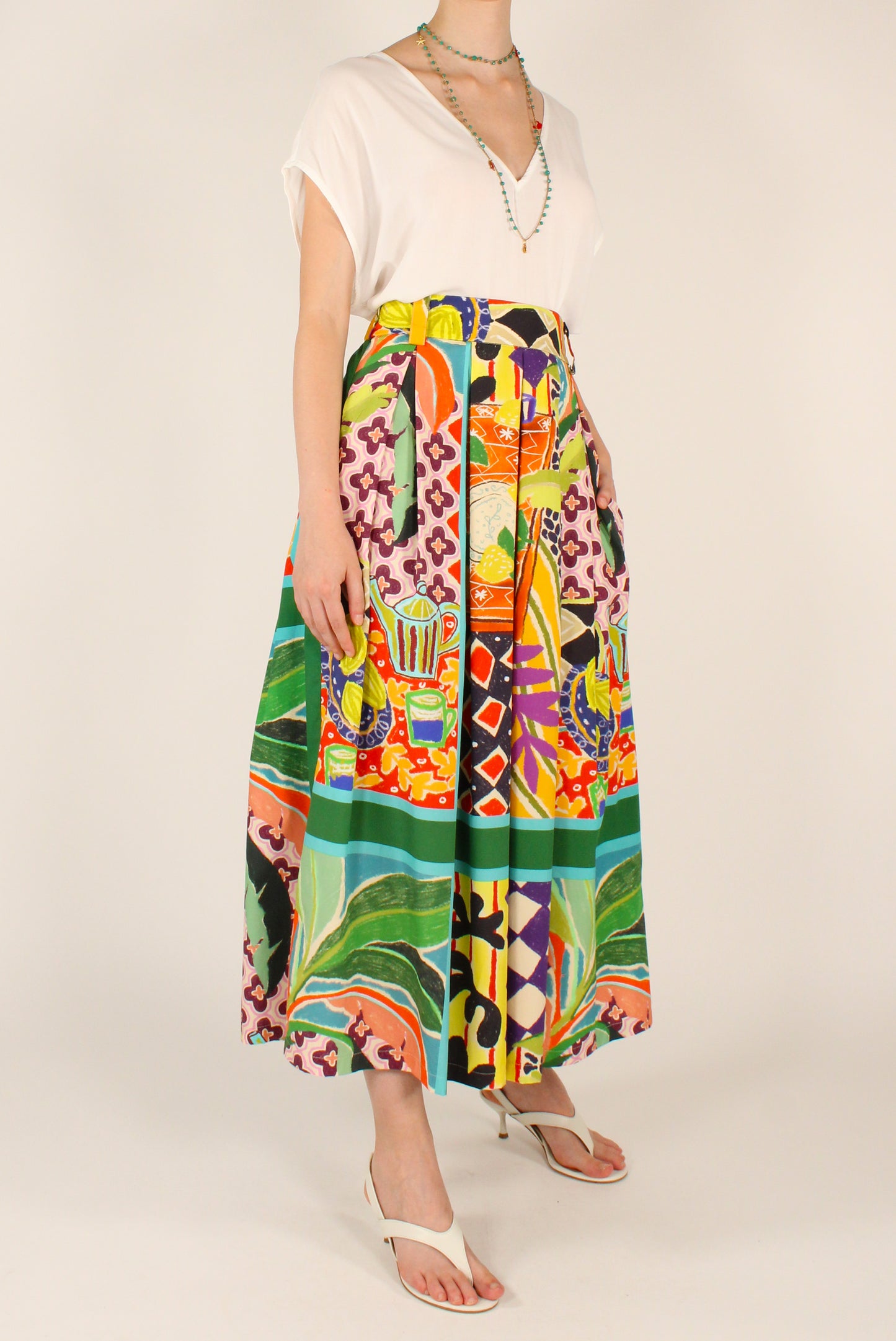 Gonna Lunga Stampa Multicolore