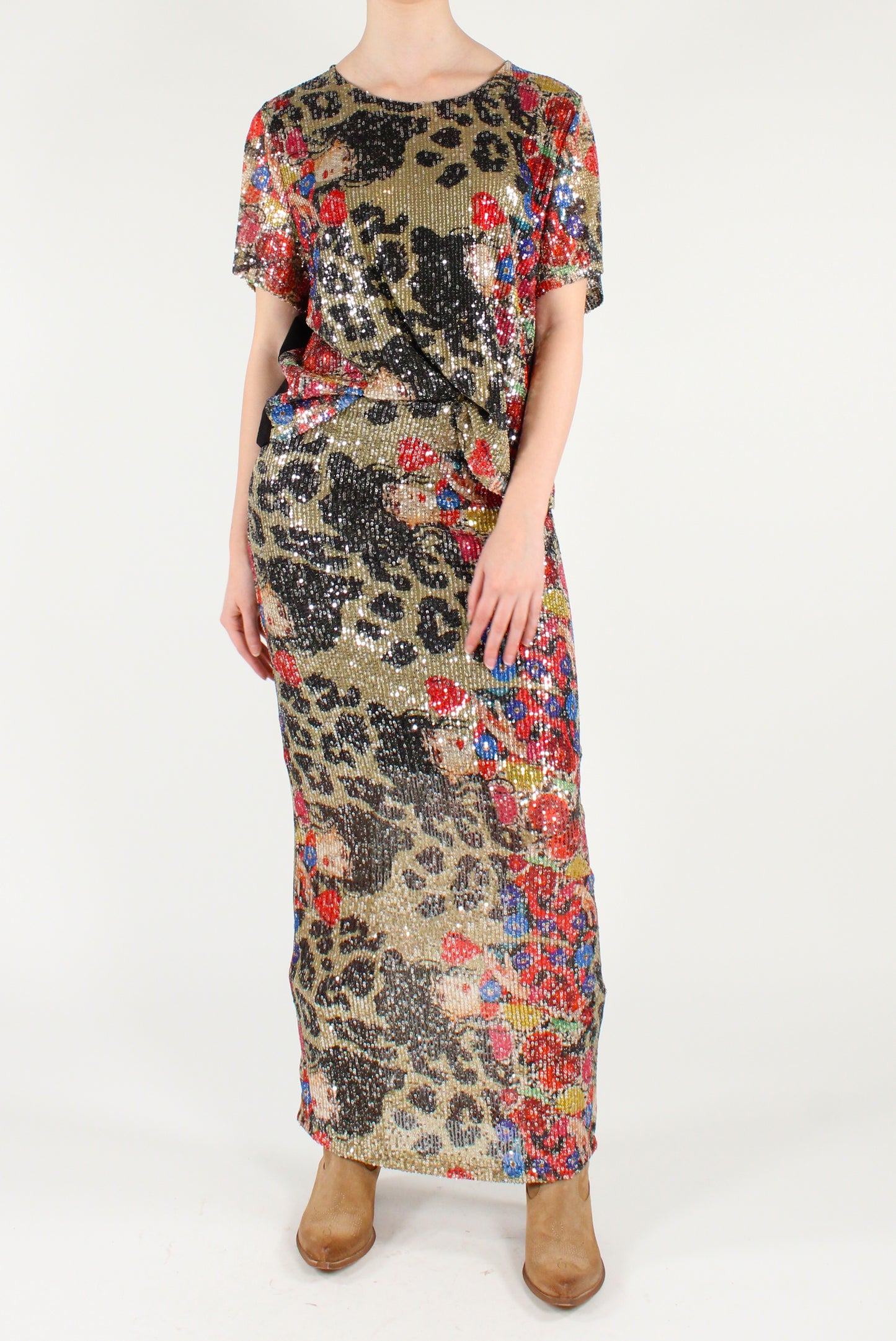 Gonna Fantasia Animalier con Paillettes