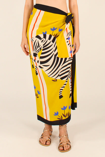 Gonna Lunga Pareo Stampa Zebra