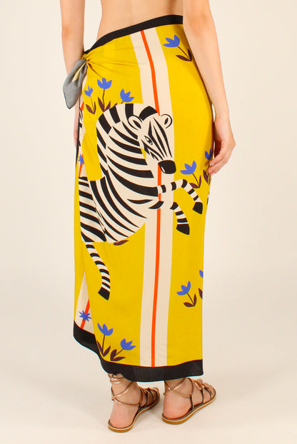 Gonna Lunga Pareo Stampa Zebra