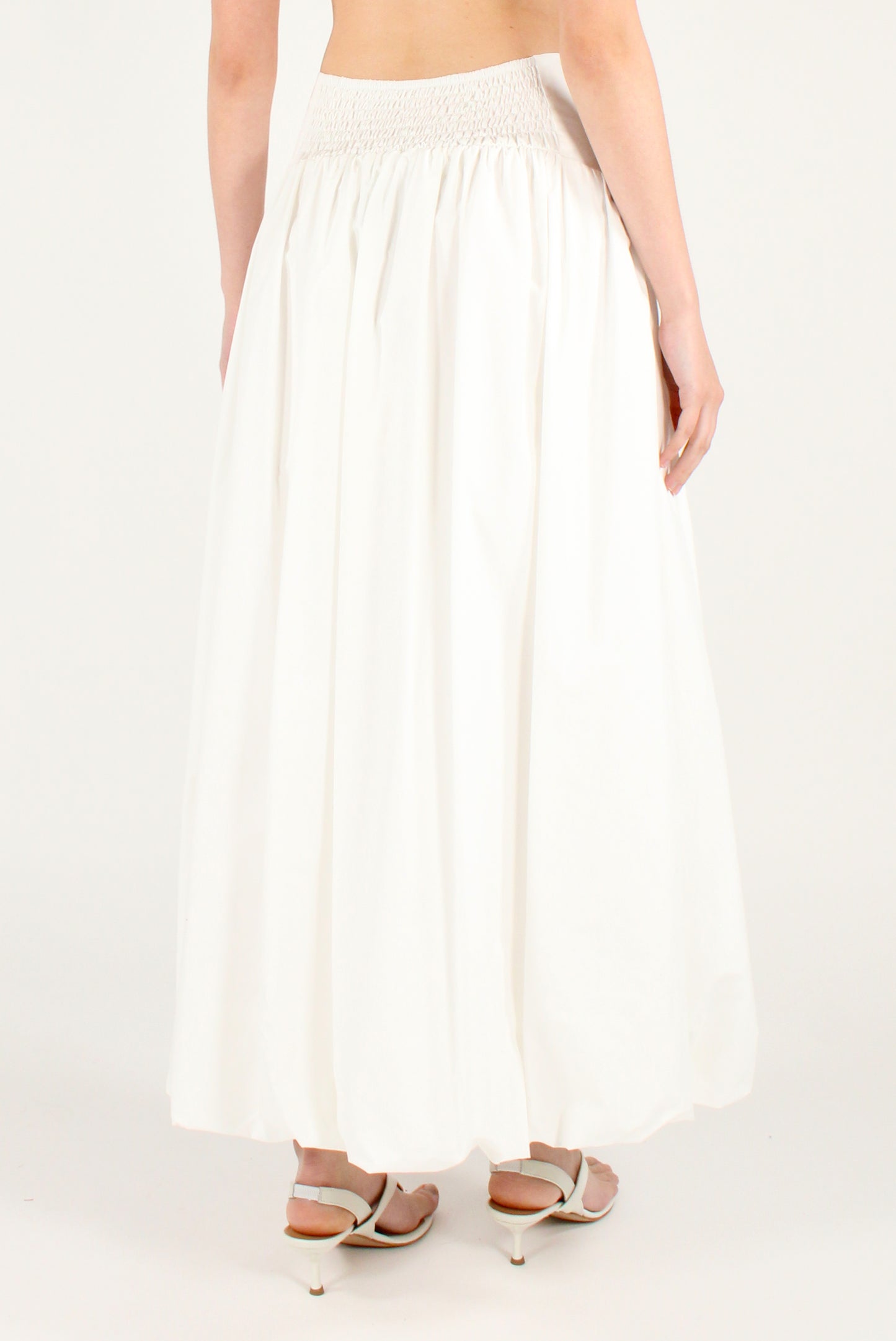 Balloon Poplin Maxi Skirt