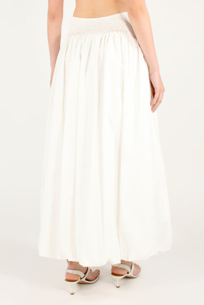 Balloon Poplin Maxi Skirt