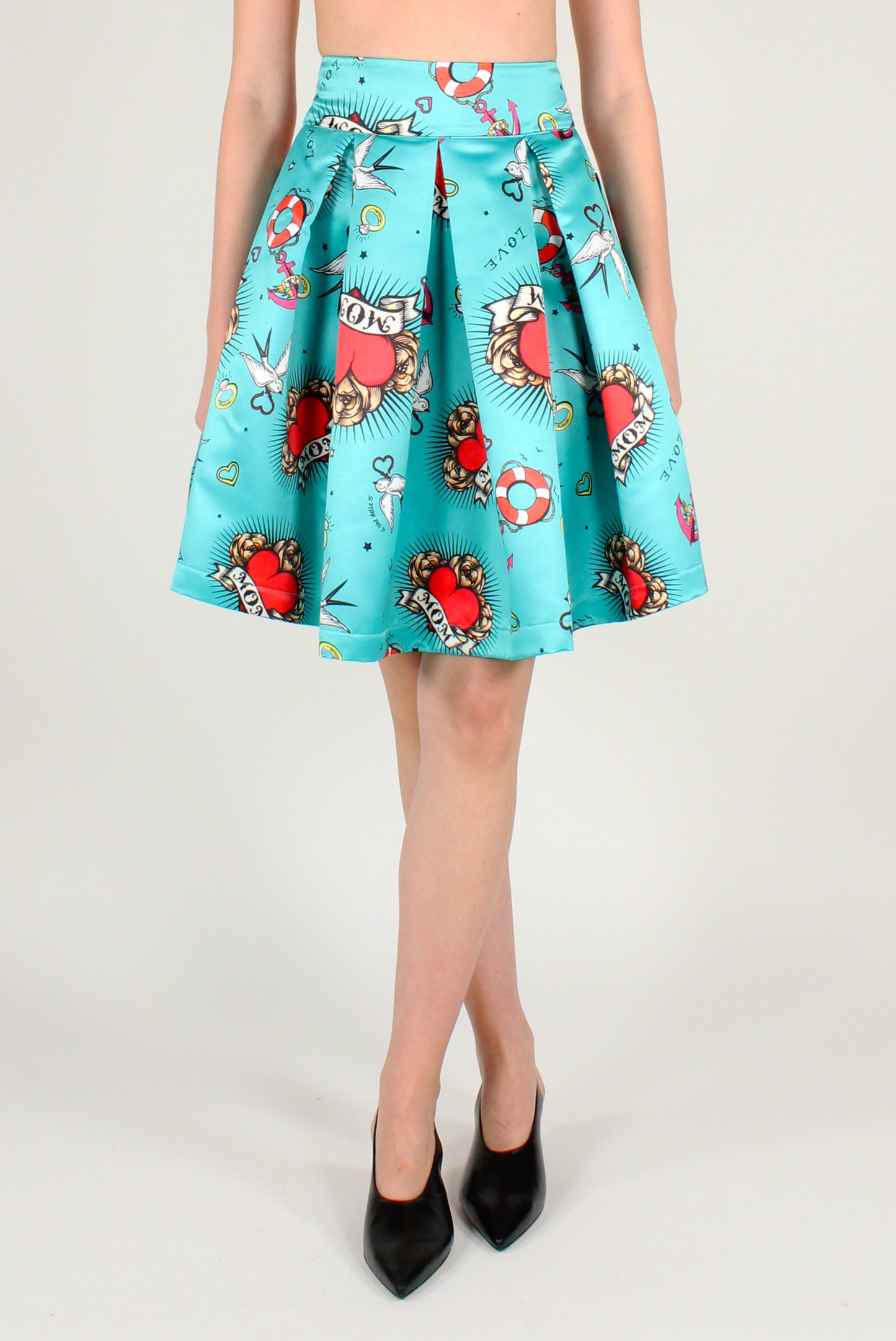 Gonna Corta a Palloncino Stampa Tattoo