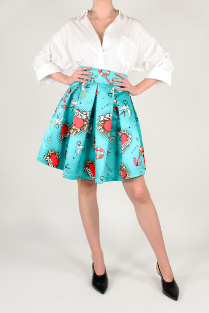 Gonna Corta a Palloncino Stampa Tattoo