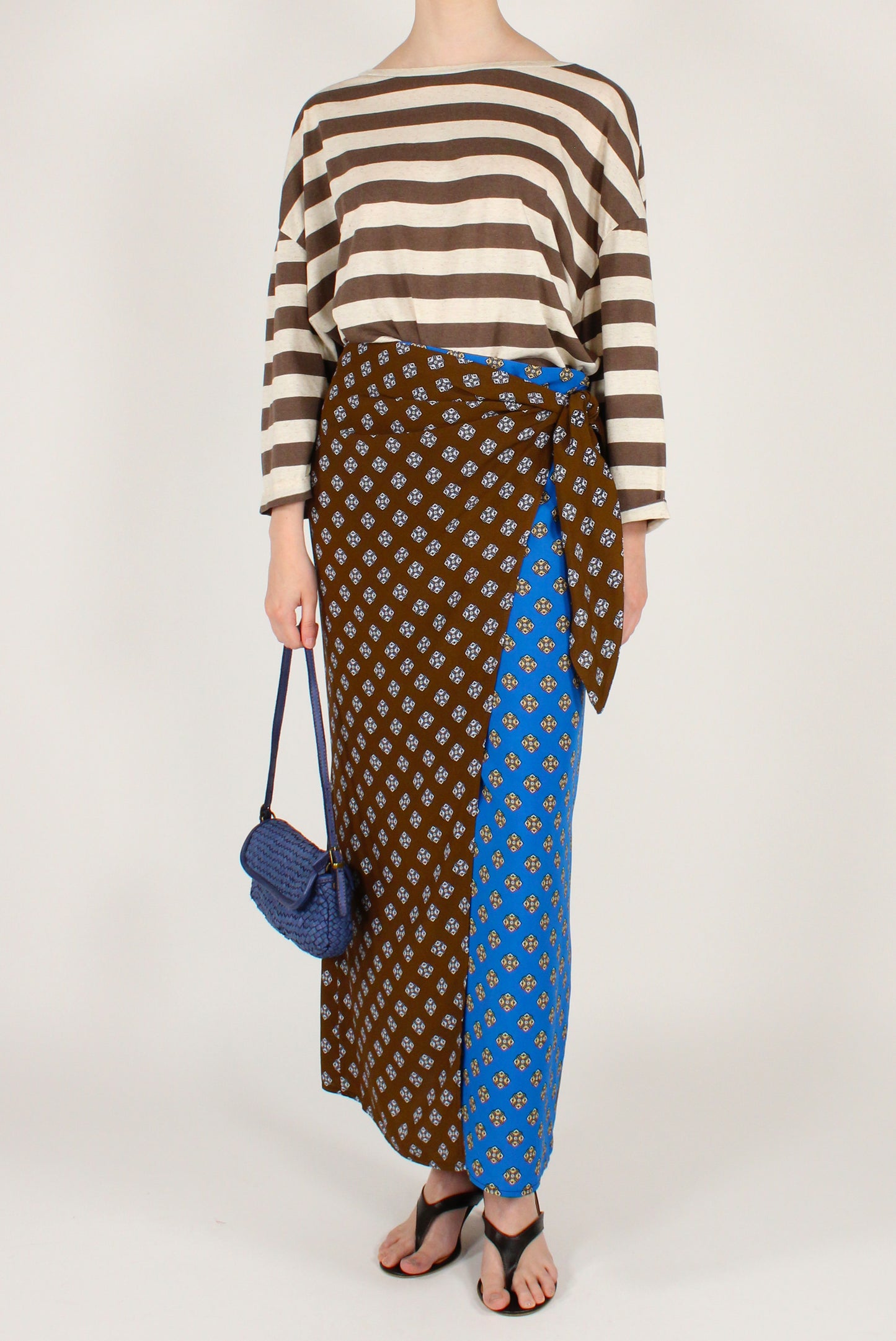 Long Pareo Skirt Double Fabric Print