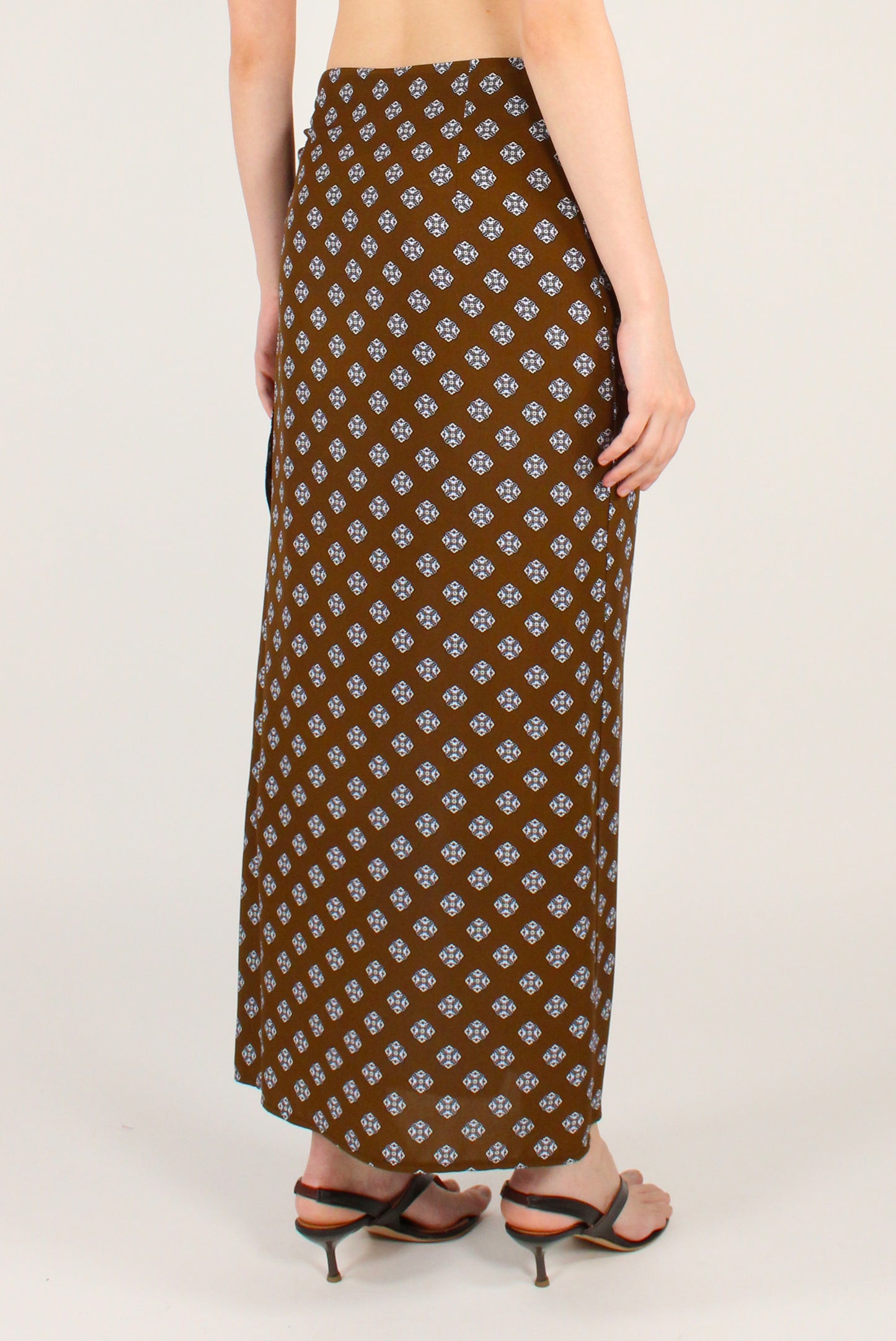 Long Pareo Skirt Double Fabric Print