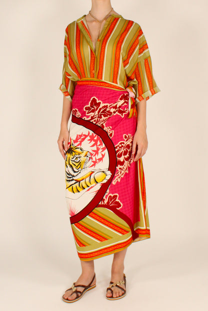 Gonna Lunga Stampa Fantasia Tigre