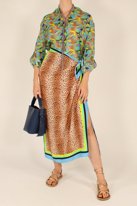 Gonna Lunga Pareo Stampa Animalier