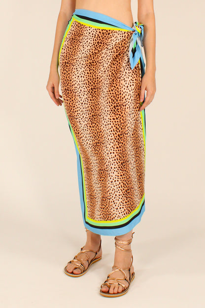 Gonna Lunga Pareo Stampa Animalier